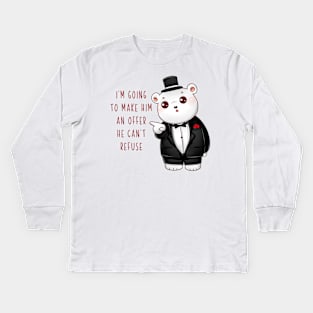 Godfather quote - I'm going to make him an offer he can't refuse Kids Long Sleeve T-Shirt